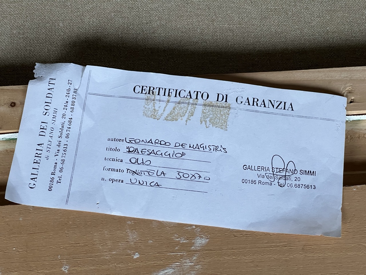 MementoHome_QuadroAutoreDeMagistris2N